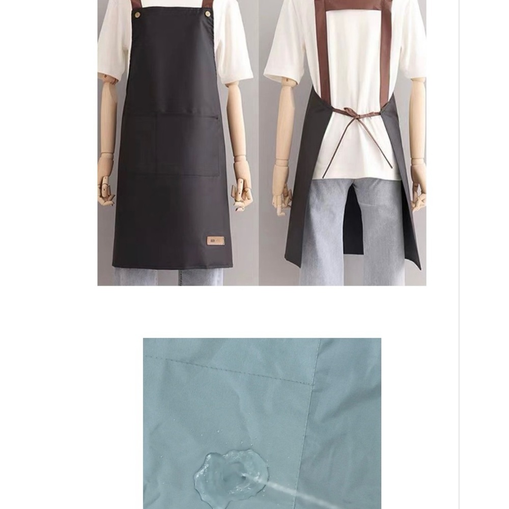 Waterproof Apron (black & beige)